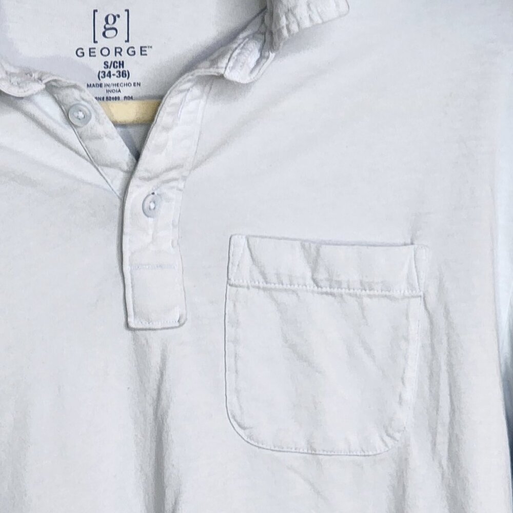 George Brand Purple Cotton Short Sleeve Pocket Front Polo Shirt Size S 34-36 - Picture 5 of 16